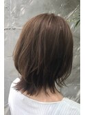 透け感レイヤーミディ