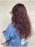 クセ毛風パーマ/ベビーピンク/ベージュピンク/20代/30代/40代