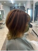 ボブウルフ インナーカラー