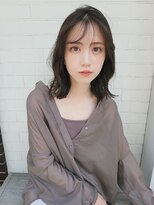 くびれ小顔ミディアム×髪質改善水素カラー