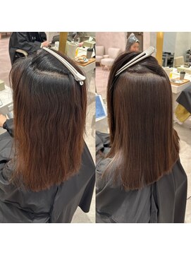 シンズ 銀座(sins) 中間部分の癖も酸性ストレートで自然な仕上がりに！