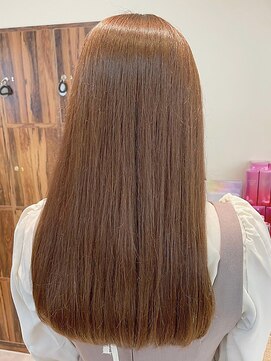 ヘアリゾート粋 トゥジュ 池袋東口店(tujuh) 艶髪/ストレートロング/オレンジベージュ