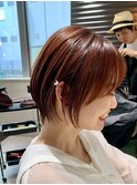 ショートカット20代30代40代前髪あり面長丸顔ショートボブ