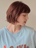 アンガーデン(Une GARDEN) ボブ/ニュアンスパーマ/ボブパーマ/レイヤーボブ/レッド