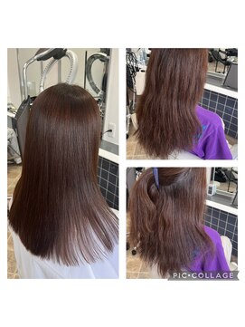 フリーダム(FREE-DOM) 白髪染め広がる髪、毛先はチリだとしてしまう　艶髪ロングヘアに