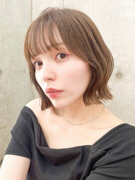 ロンドホットリップ 立川(Lond hot lip) 【Nanatsu】くびれボブ×グレージュ[立川/ボブ]