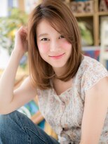 カバーヘア ブリス 志木南口駅前店(COVER HAIR bliss)&nbsp;大人可愛いミルクティーカラー小顔ミニボブh3志木10代20代30代