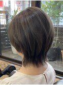 くびれウルフショートカット◎グレージュバレイヤージュ【池袋】