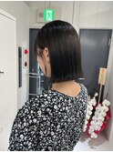 切りっぱなしボブ×暗髪