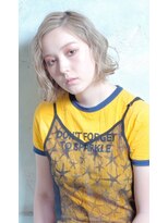 テーラヘアー 君津店(TELA HAIR)&nbsp;ハイトーンベージュ×波ウェーブ【TELA HAIR 君津店】