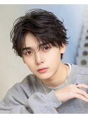 ツーブロック人気束感フェザーショート