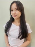 顔周りカット 髪質改善トリートメント ストレート 艶髪 20代