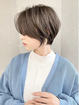 ロンド エメ 柏(Lond aimer) くすみベージュ/細めハイライト/ショート/白髪ぼかし/前髪/柏柏