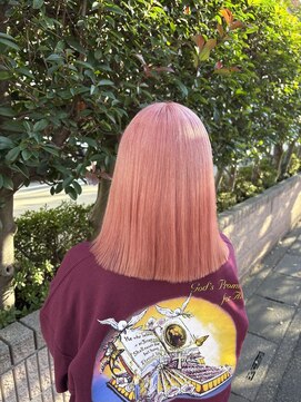 リングバイモアムー(Ring by Moremuu) ホワイトピンクピンクカラー　ブリーチカラー