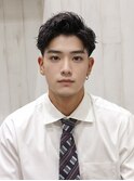 ◎爽やかビジネスアップバングショートツーブロック刈り上げ