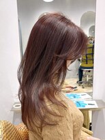 ティエラ 原宿 表参道(Tierra) 【美侑】レイヤーカットで柔らかく透明感たっぷりピンクベージュ