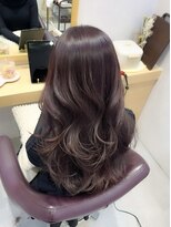 レンテ 千葉(LENTE) ブリーチなしくすみラベンダーレイヤーカット韓国ヘア顔まわり