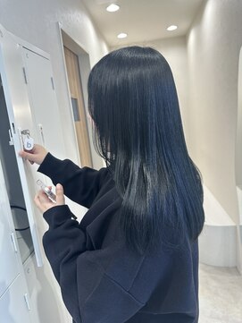 ベル サウス(BHEL south) *暗染ブルーブラック透明感カラー顔周りカット