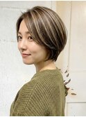 白髪ぼかしハイライト/白髪ぼかし/バレイヤージュ/ハイライト