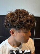 バニラプラスパワーズ(Vanilla + POWERS) ブラウンカラー波巻きシャドウパーマ