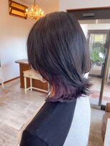 セットアップ 岡山北長瀬店(SET-UP)&nbsp;ウルフショート ピンクバイオレット インナーカラー