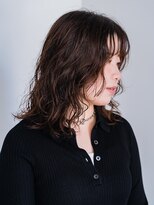 ヘアークラフト(Hair Craft)&nbsp;ミディアムパーマ×レイヤーカット【岡山】暗髪軟毛パーマ