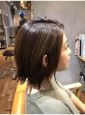 切りっぱなし風ボブ