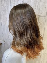 アース 三ツ境店(HAIR&MAKE EARTH) オレンジの裾カラー