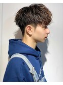 マッシュ　前下がり　ツーブロック　ダレるパーマ