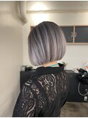 ホワイトアッシュのハイライトバレイヤージュ【渋谷/道玄坂】
