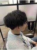 ツーブロマッシュニュアンスツイストスパイラルパーマ　新宿