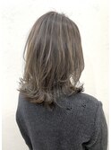 3Dハイライト×パールグレージュ