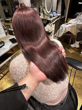 ハンナ 札幌(HANNAH) #ブリーチ無しダブルカラー#ボルドー