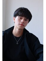 メンズカット バイ ソイクフ(メンズカット by SOY-KUFU) MEN'S HAIRマッシュパーマアッシュブラック