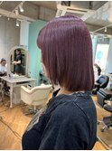 ボブスタイル×ラベンダカラー