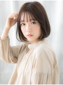 ミストバングことりベージュ丸みボブp小山10代20代30代