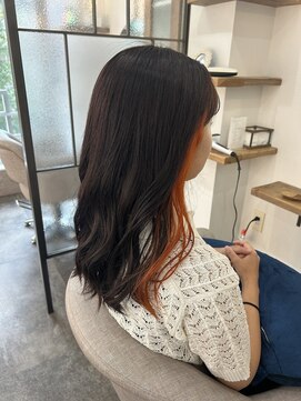 シア 綾瀬店(SHEER) オレンジイヤリングカラー