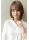 20代30代ミディアム顔周りレイヤーカット髪質改善トリートメント