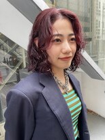 ノラギンザユー(NORA GINZA/U)&nbsp;暖色カラーボルドーカラーピンクブラウンワインレッドボブ