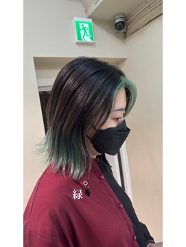 テン バイ アンブルリュクス 池袋(teN +by ambleluxe) ミントグリーン/ブリーチ/インナーカラー/ダブルカラー