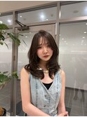 大人olive beige × ハッシュカット