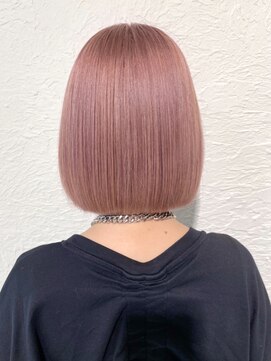 バランス 原宿 表参道(balance) 【髪質改善】ピンクペール×ぱっつんボブ