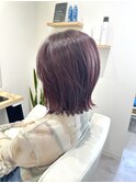 くびれヘア ハイライトカラー デザインカラー 暗めカラー