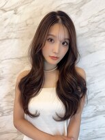 大人可愛い中華美女ワンホンヘア×モカベージュ