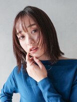 アイティーバイアルバム 下北沢店(IT by ALBUM)&nbsp;暗めカラーミディアムボブ前髪カット顔周りレイヤー_F30577