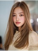 韓国/髪質改善/レイヤーカット/ロング/小顔/ストレート