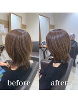 ステラバイケンジ 藤沢(STELLA by KENJE)&nbsp;白髪ぼかしハイライトカラー30代40代50代ブルーグレージュ