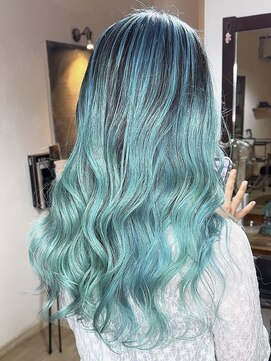 【何色でもOK】ホワイトバレイヤージュ×ブリーチ２回