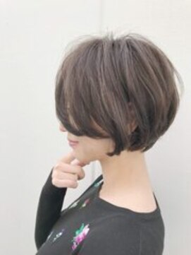 Ruufus恵比寿南/白髪ぼかしハイライト/ショートボブ/髪質改善 ふんわり愛されボブ/大人可愛い/ショートボブ 30代40代50代