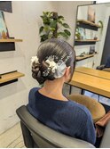 卒業式ヘアセット【藤沢/アップスタイル/リボンカチモリ】